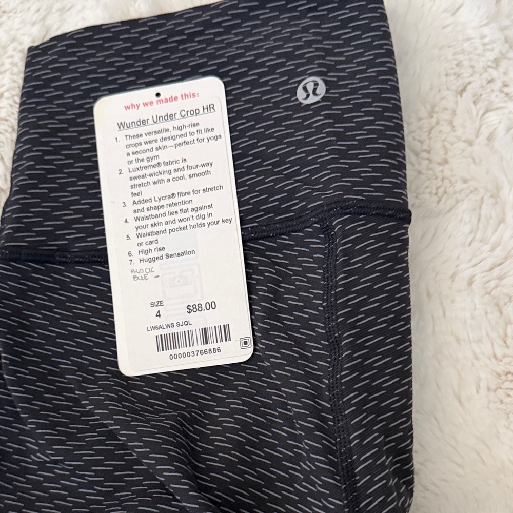 Lululemon Wunder Under Crop Size 4 SJQL